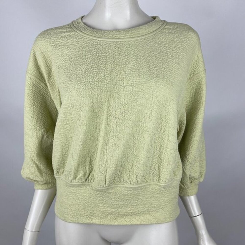 Lululemon Textured Crewneck Pullover Balloon Sleeve Stretch W3EEJS Women $108